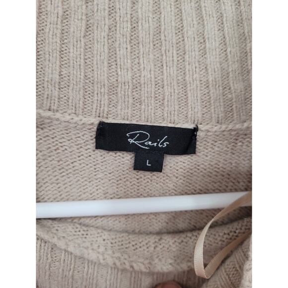Rails Women's Mila Tie Waist Turtleneck Sweater Dress in Oatmeal size Large #13 - Picture 4 of 7